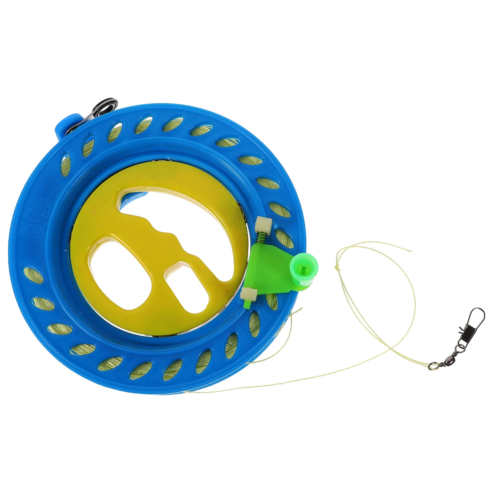 1 قطعة عجلة خط الطائرة الورقية البلاستيكية 16 سنتيمتر الأزرق 100 متر الملونة كريستال الصلب حبة سلك اللفاف دائم في الهواء الطلق طائرة ورقية تحلق فرامل اليد Abs