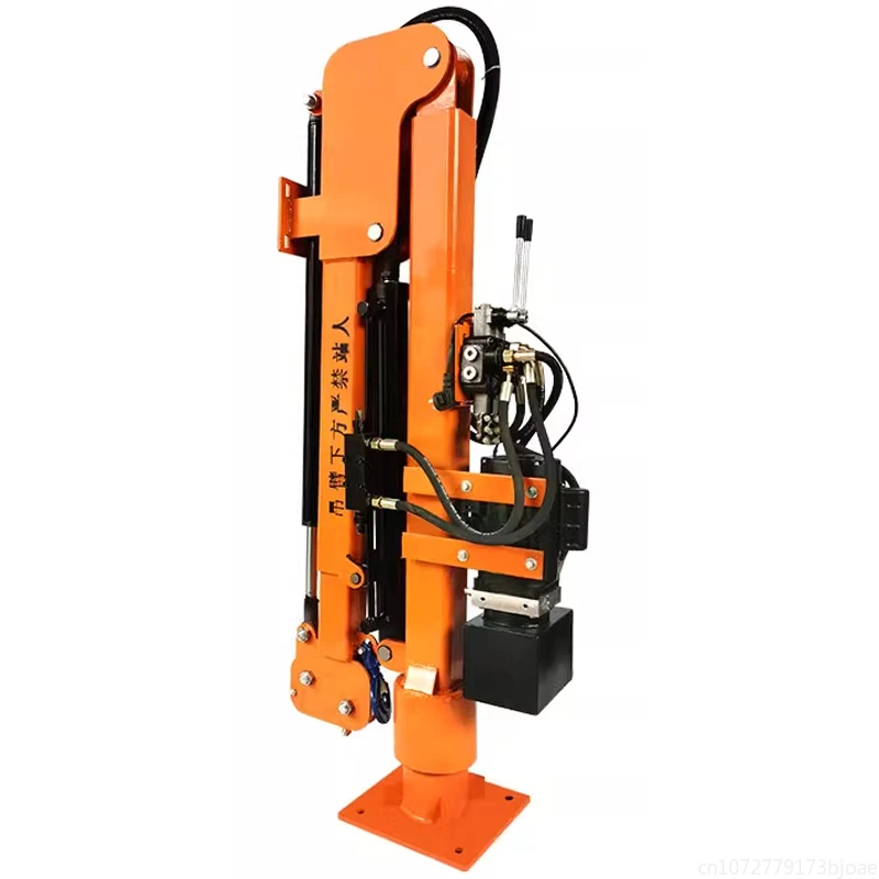 

All electric wireless remote control 1 ton small truck crane Hydraulic vehicle crane Hydraulic rotation Remote control