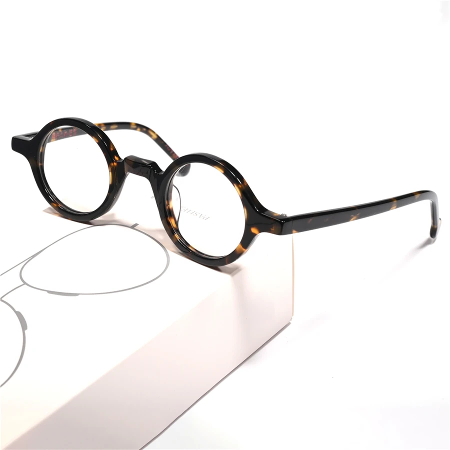 Cubojue Small Round 38mm Reading Glasses Men Women Anti Blue Light +100 150 200 250 Black Tortoise Eyeglasses Frame Acetate Male