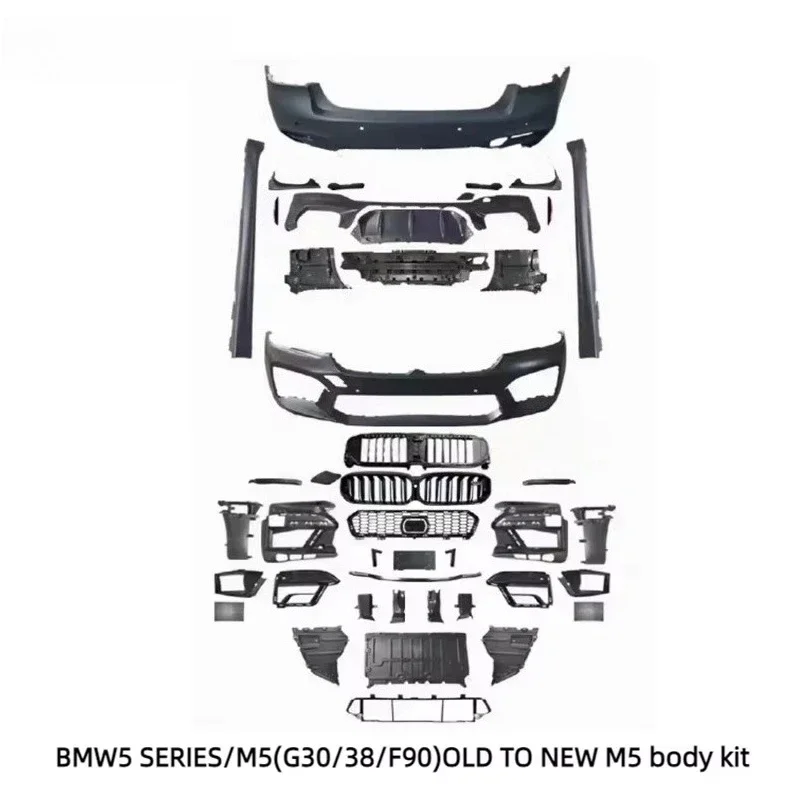 Car Parts Car Bumpers Suitable for  5 Series G30, G38, Retro-modernized M5 - 1:1 Large-scale Bumper Set