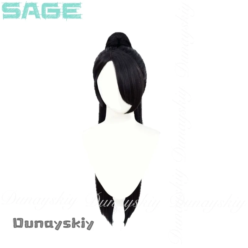 {BankaiMode}VALORANT Game Sage Косплей Пост Мокрая медсестра с черным длинным париком из хвоща с белой боевой униформой Cos Костюм