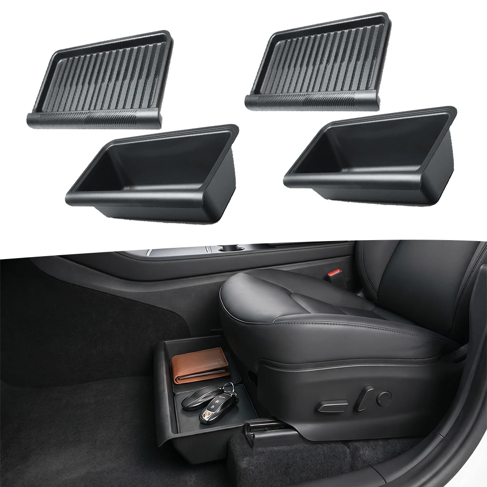 For Tesla Model Y Model Y Juniper Auto Under Seat Storage Box Car Interior Accessories Drawer Type Storage Organizer Lower Case