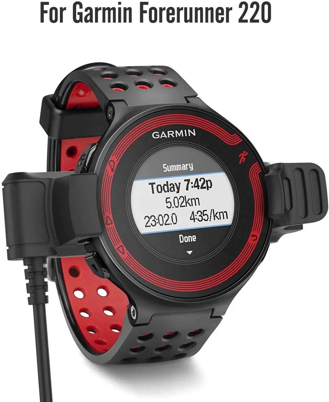 Ladegerät Dock kompatibel mit Garmin Forerunner 220, USB Data Sync Charge Cradle Dock Ladegerät mit 1M Ladekabel für Garmin