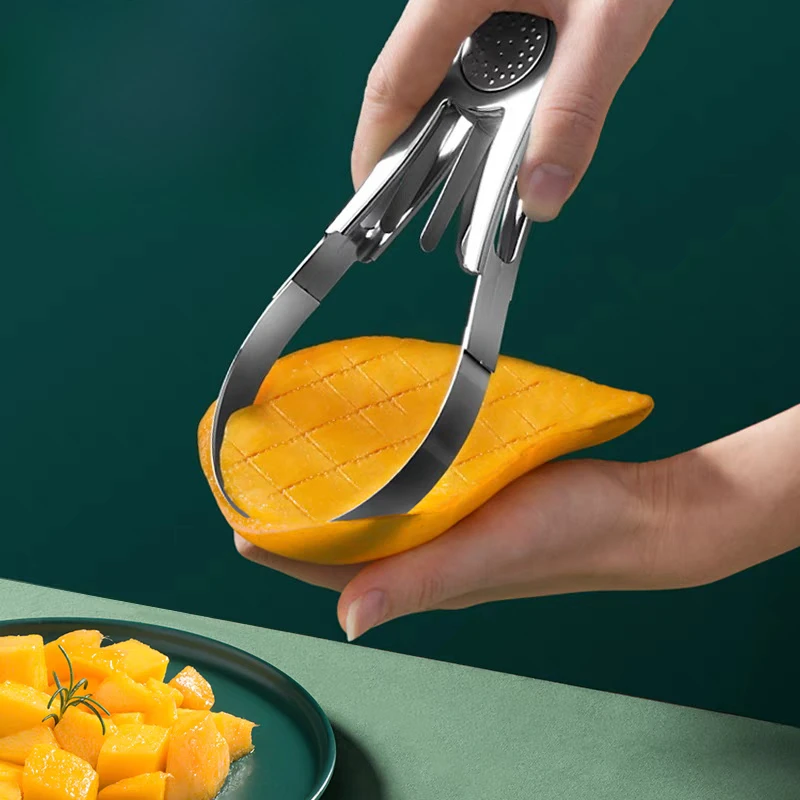 1Pc Mango Peeler Mango Splitter Fruit Peeler Slicer Cutter Mango Cutting Fruit Peeling Tool Coring Diced Kitchen Supplies