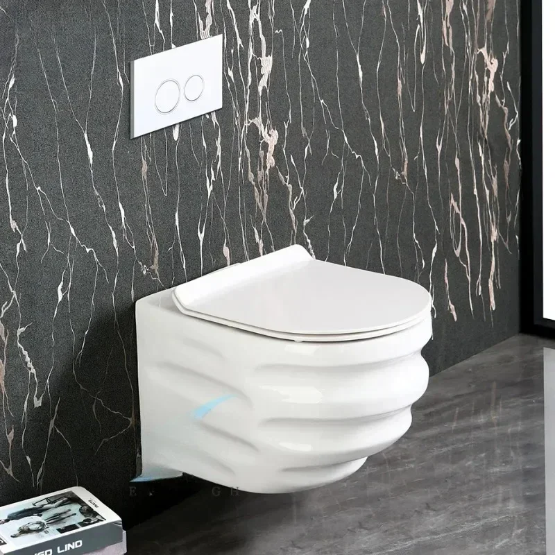 

Hot SalesModern Design Luxury Toilet Bowls Glossy White Wc Toilets Ceramic Wall Hang Bathroom Toilet