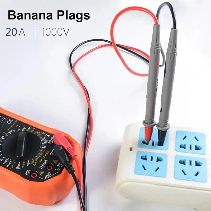P1308B 18pcs Multimeter Test Leads Kit with Replaceable Needles Alligator Clips 4mm Banana Plug to test Hook Clips Set