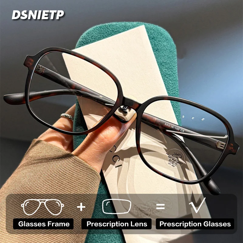 ISLINO Trendy Square Customizable Reading Prescription Glasses Progressive Ladies Photochromic Anti Blue Light Myopia Eyewear