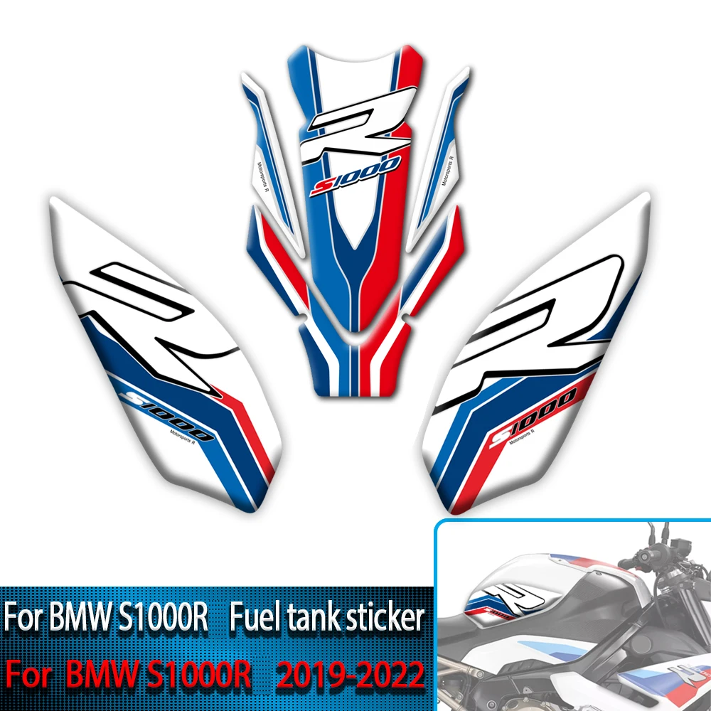 

For BMW S1000R S1000 R 2019 2020 2021 2022 2023 2024 Fuel Tank Decal Motorcycle 3D Gel Paint Protector Anti-slip Sticker