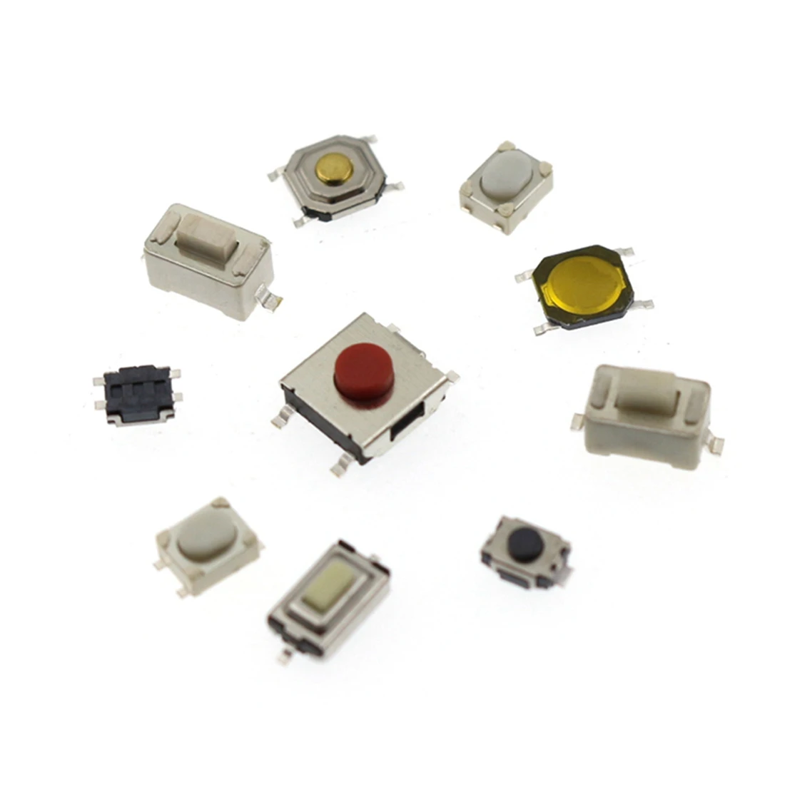 ABZV-250Pcs Car Remote Control Key Switch Repair Small Switch Tactile Push Button Switches Component Package Micro-Switches
