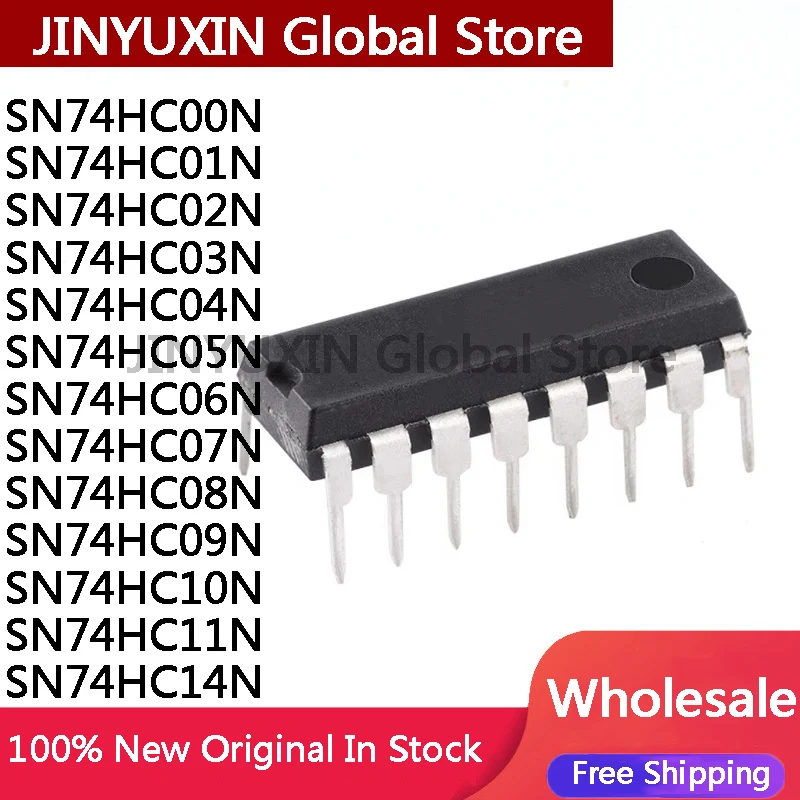 20Pcs SN74HC00N SN74HC01N SN74HC02N SN74HC03N SN74HC04N  74HC05N 74HC06N 74HC07N 74HC08N 74HC09N 74HC10N 74HC11N 74HC14N DIP-14