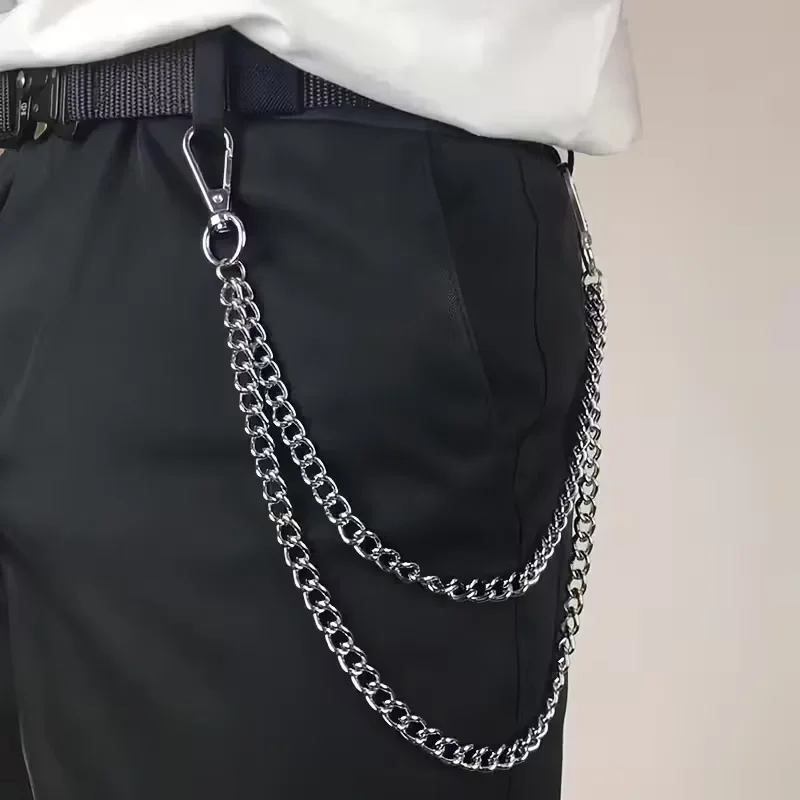 Punk-Stil Metall Mode Taille Kette Jeans Zubehör Anhänger Hip-Hop vielseitige Hosen Kette – Detail 1
