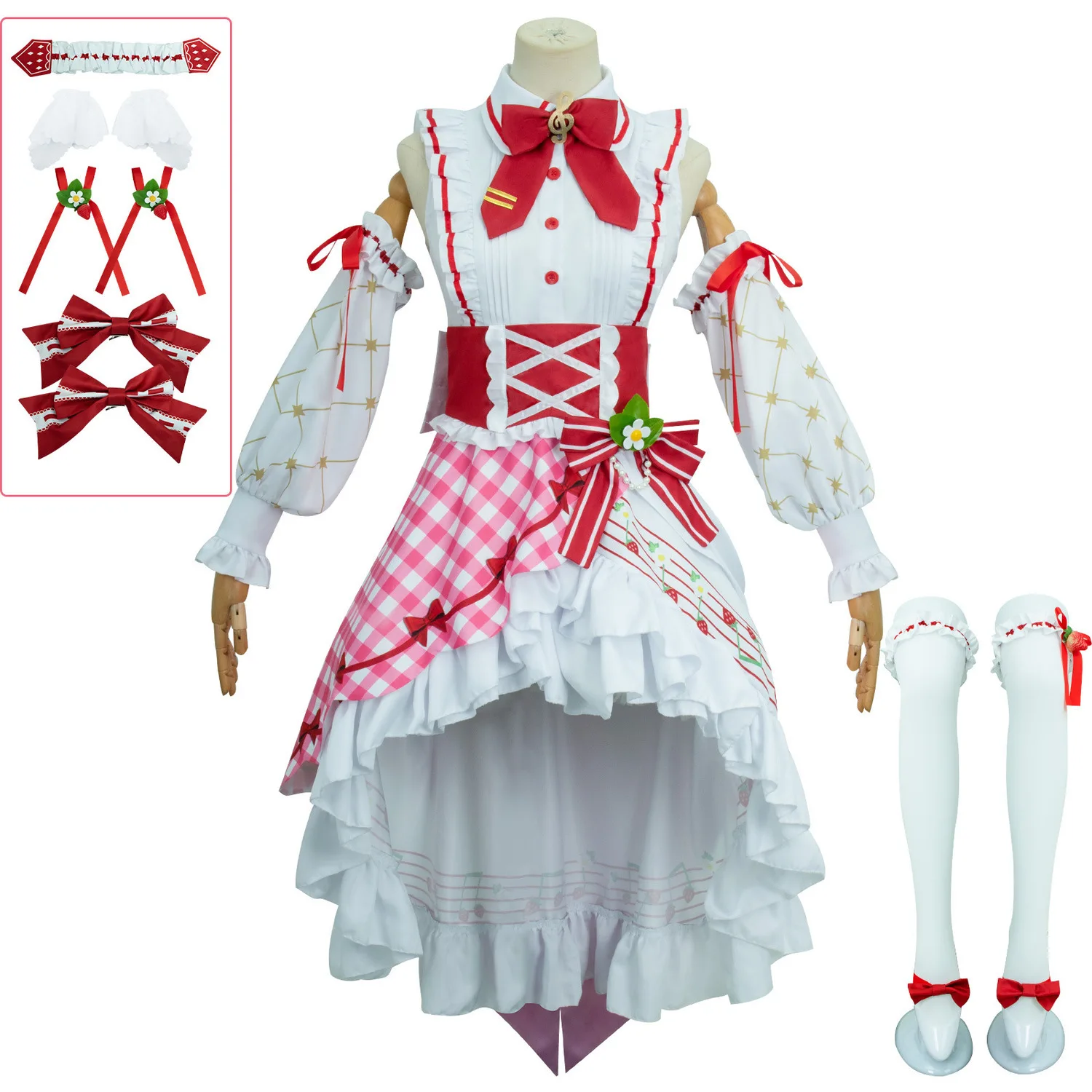 

15th Anniversary Cosplay Costumes Anime Strawberry Cosplay Lolita Dress Women Female Girl Clothing Halloween Carnival Party