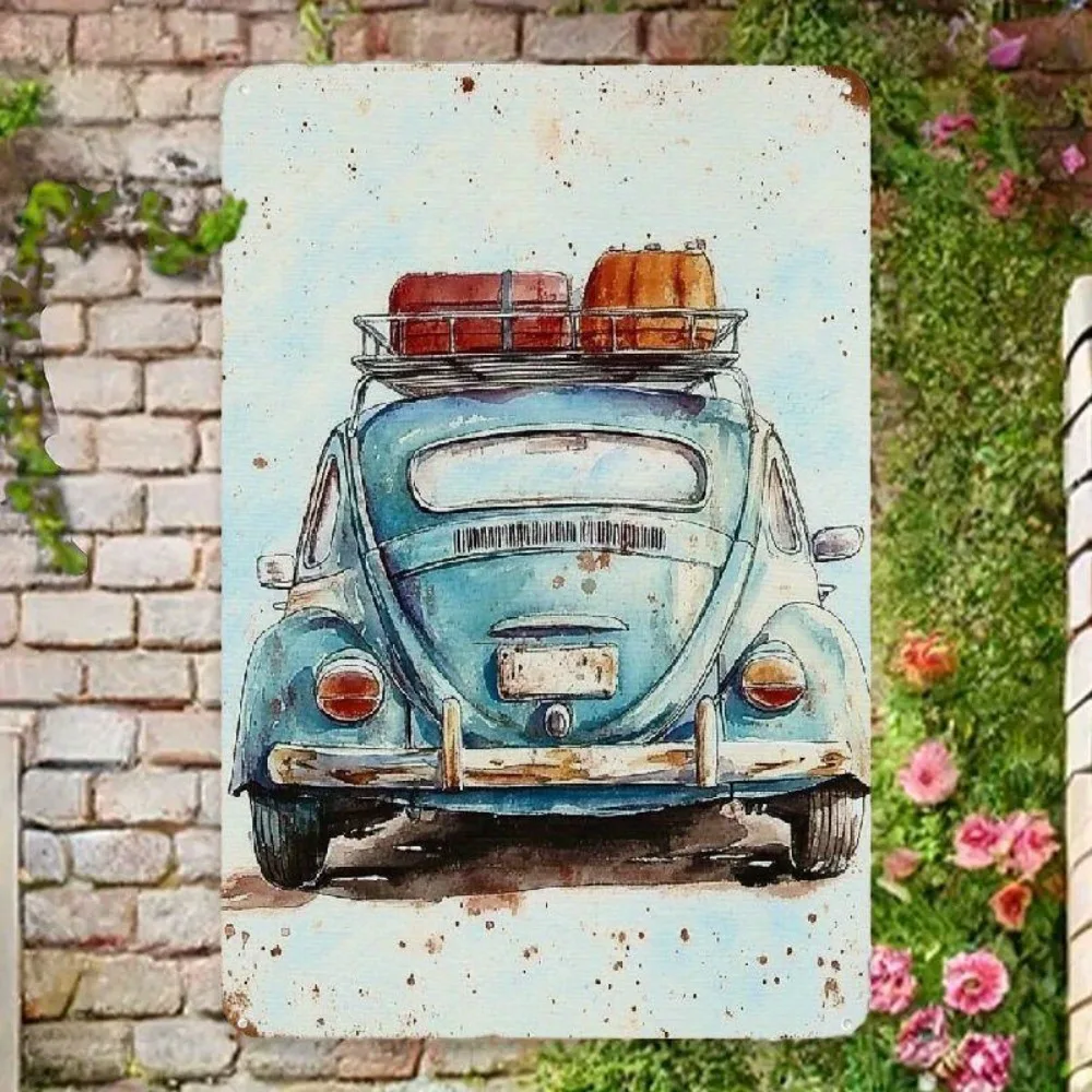 Vintage Klassisches Auto Metallschild Eisen 8x12 Zoll Retro Wanddekoration Blechschild für Garage Männerhöhle