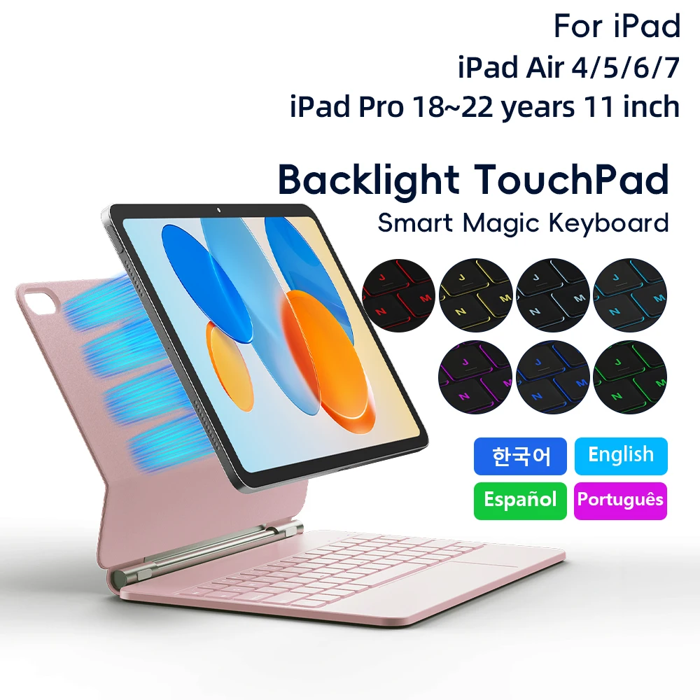 

Волшебная клавиатура для iPad Air 4 Air 5 Air 6 Air 7 11-дюймовый чехол для iPad Pro 11-дюймовый 2018-2022 поколения Smart Cover