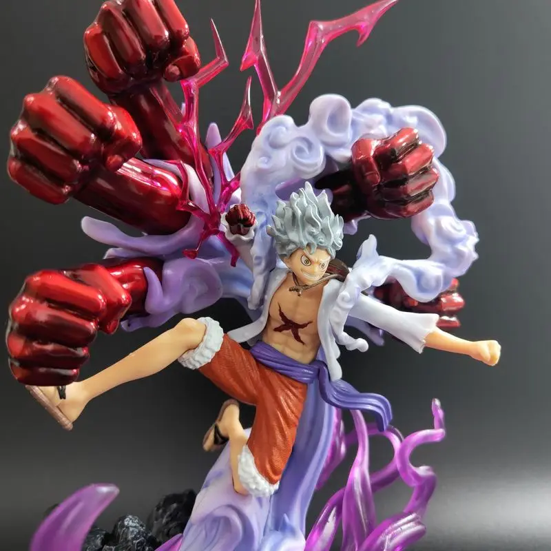 33cm Anime One Piece Action Figure Nika Form Gear5 Luffy Gk Model Sculpture Desktop Ornaments Exhibit Collection Kid Toy Gift