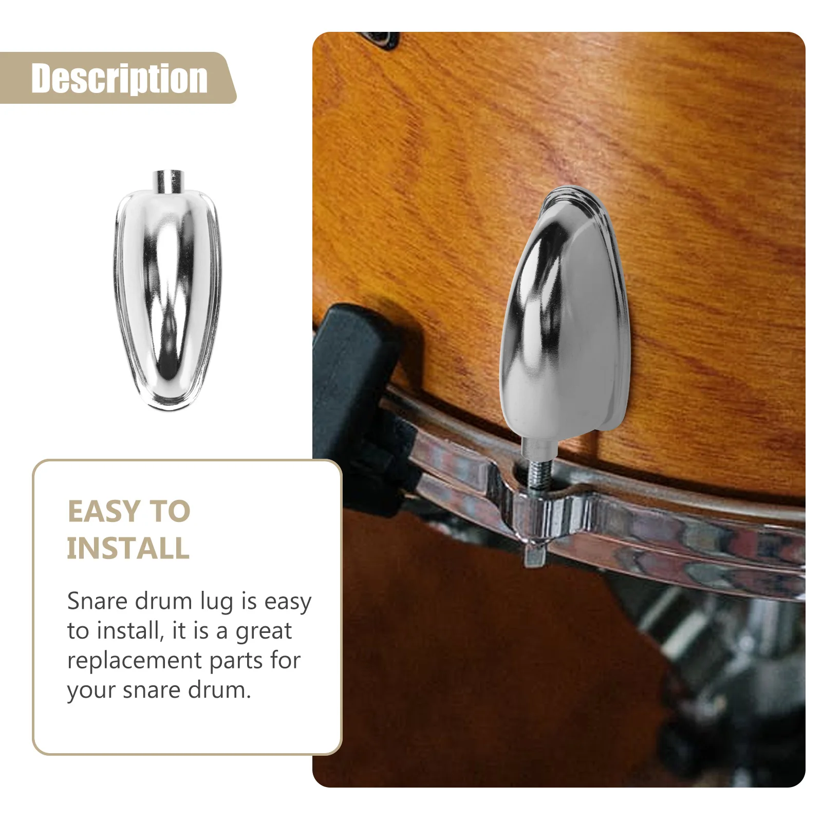 

2 Sets Drum Ear Accessories Lugs for Snare Drums Hooks Instrument Keys