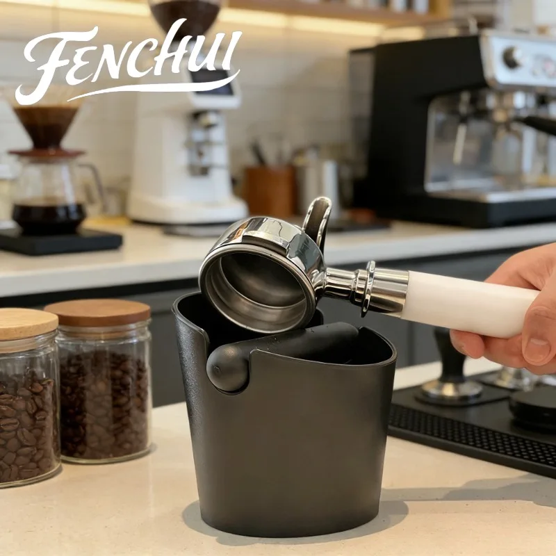 

Fenchui Coffee Knock Box Espresso Grounds Container Anti Slip Espresso Dump Bin Grind Breville Barista Goods Cafe Accessories