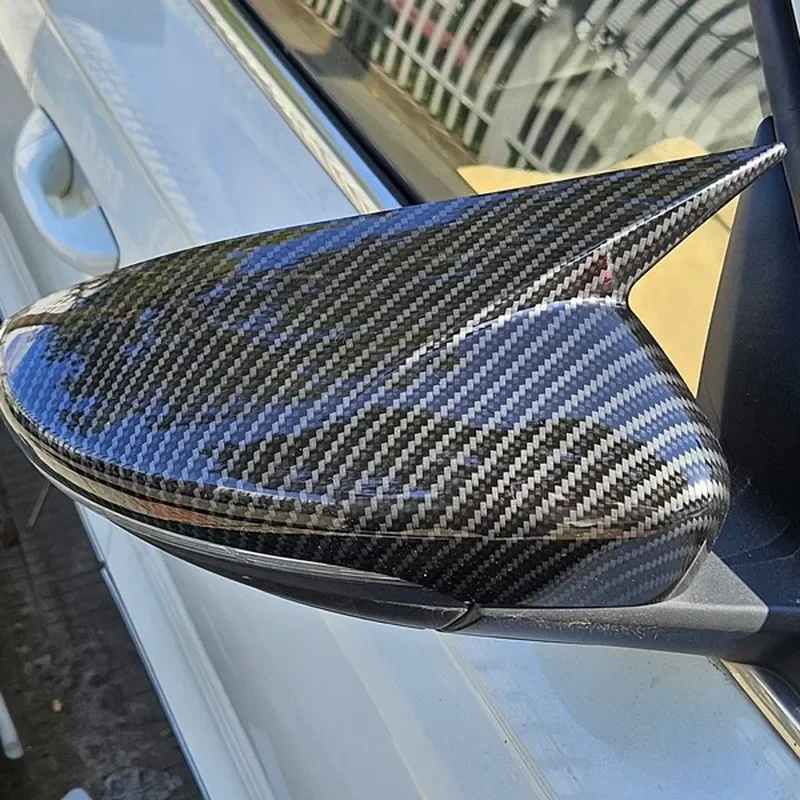 For Volkswagen Viloran 2017-2020 Carbon Fiber Rearview Mirror Cover Devil Ear Horn Shell Car Styling Accessories Modification