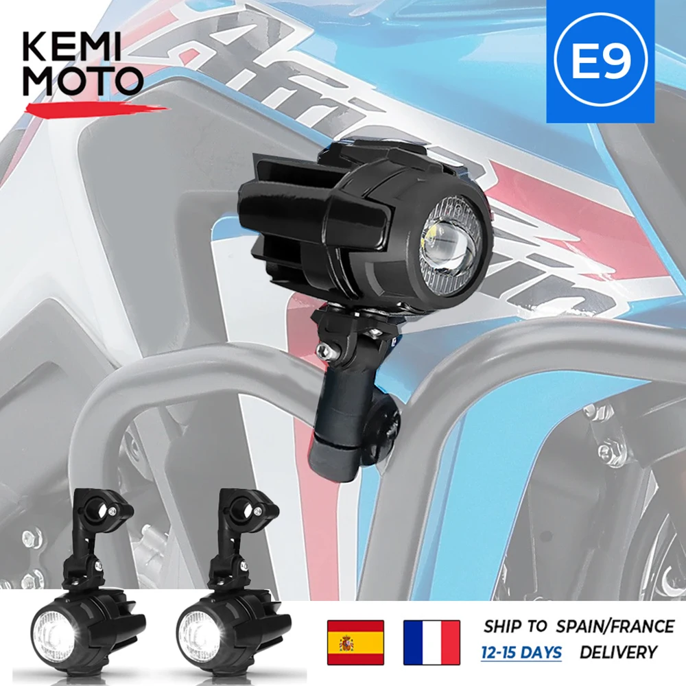 

KEMiMOTO Fog Lights for BMW R1200GS LC R 1250GS R1250GS F800GS GSR1200 F850GS F750GS Adv R 1200 GS Motorcycle Light Guards Cover