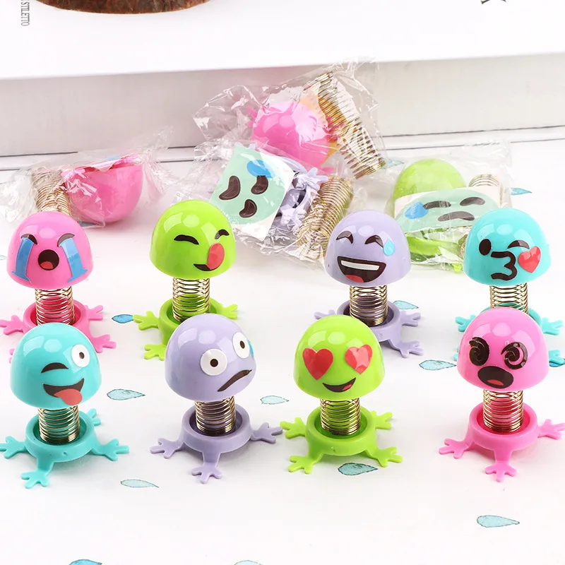 20Pcs Cute Mini Spring Bounce Ball Toy Treat Kids Birthday Guest Gifts Baby Shower Party Favors Jumping Finger Game Pinata Fill