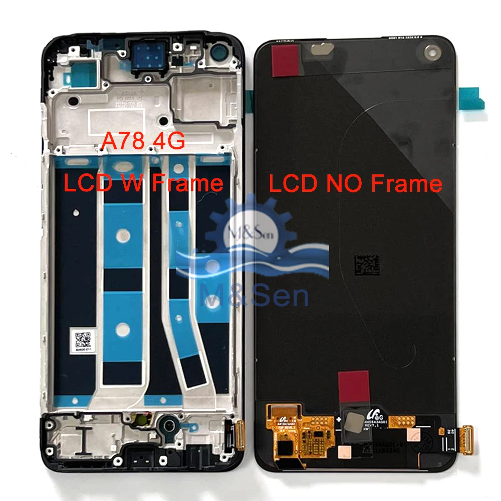 Original For Oppo A78 5G LCD CPH2483 CPH2495 LCD Display+Touch Panel Digitizer For Oppo A78 4G LCD CPH2565 Display Screen Frame