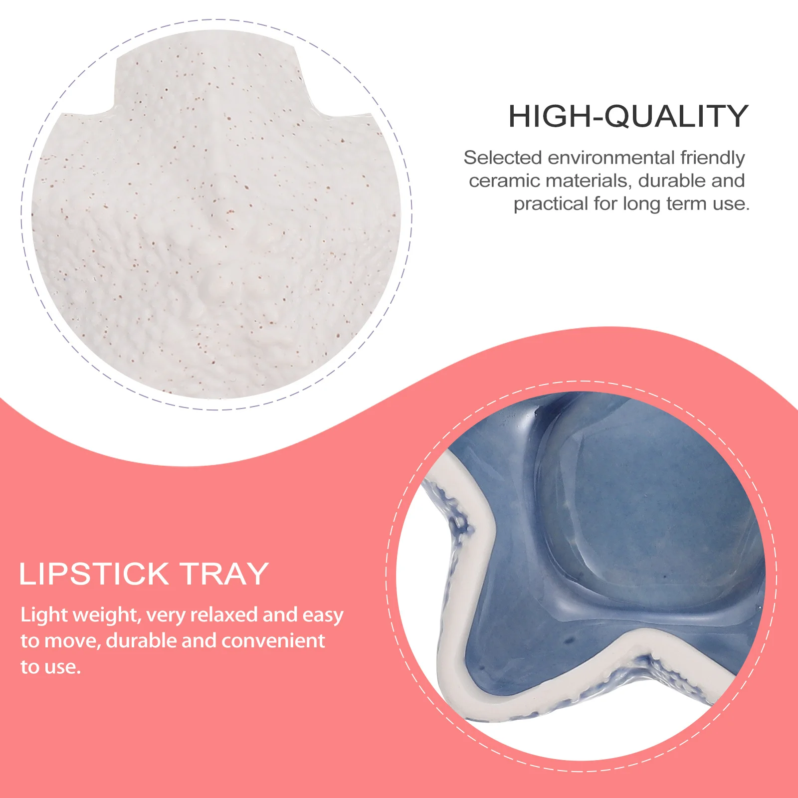 

Ceramic Jewelry Tray Elegant Desktop Organizer for Rings Bracelets Lipstick Cosmetics Storage Display Home Decor Accessory