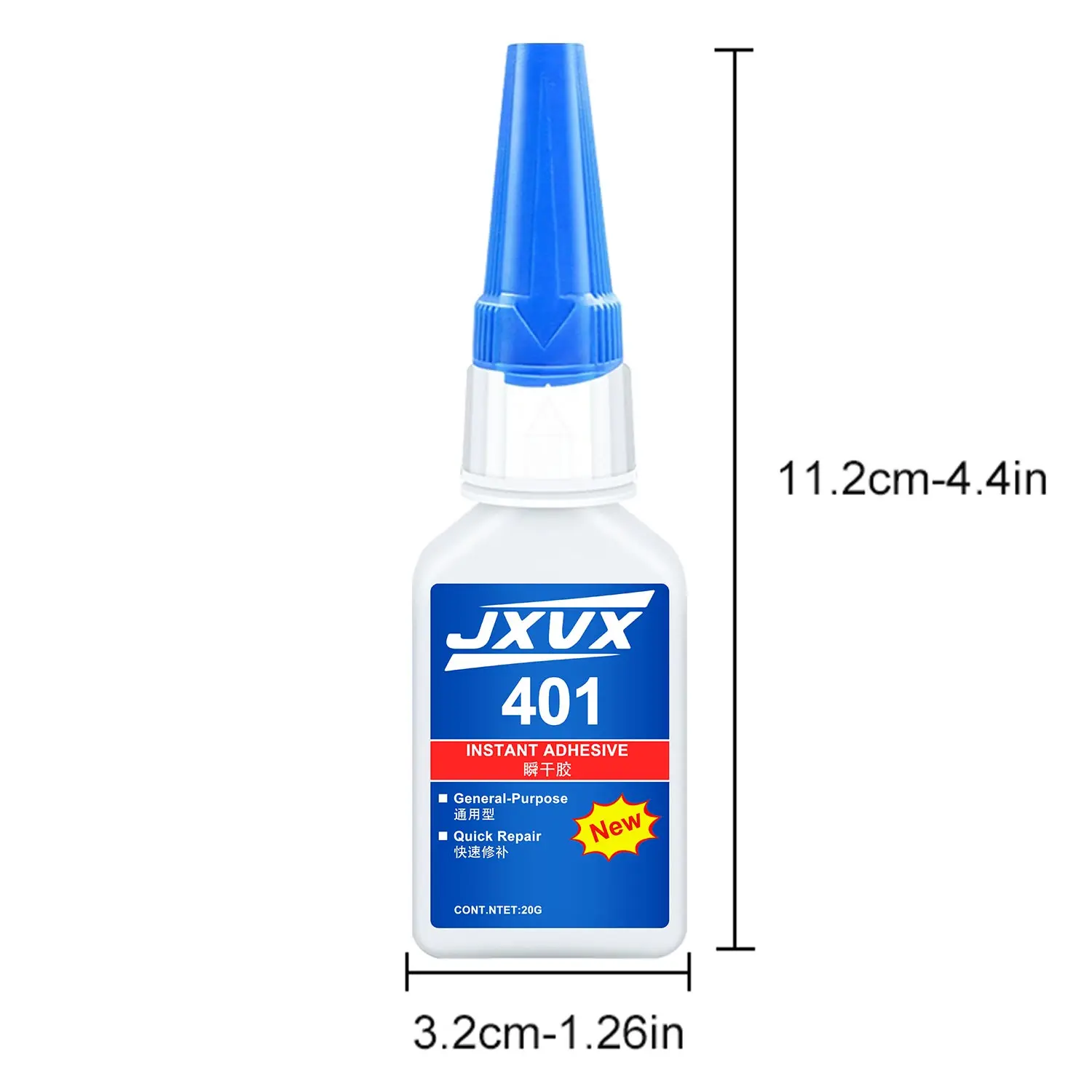 Brand-new 401 super glue super cyanoacrylate glue, instant drying in 5 seconds,Non-whitening Low odor Leather Rubber Wood Metal glass Strong Bond Liquid waterproof, stable and versatile bonding tool.1-6PCS - view 6