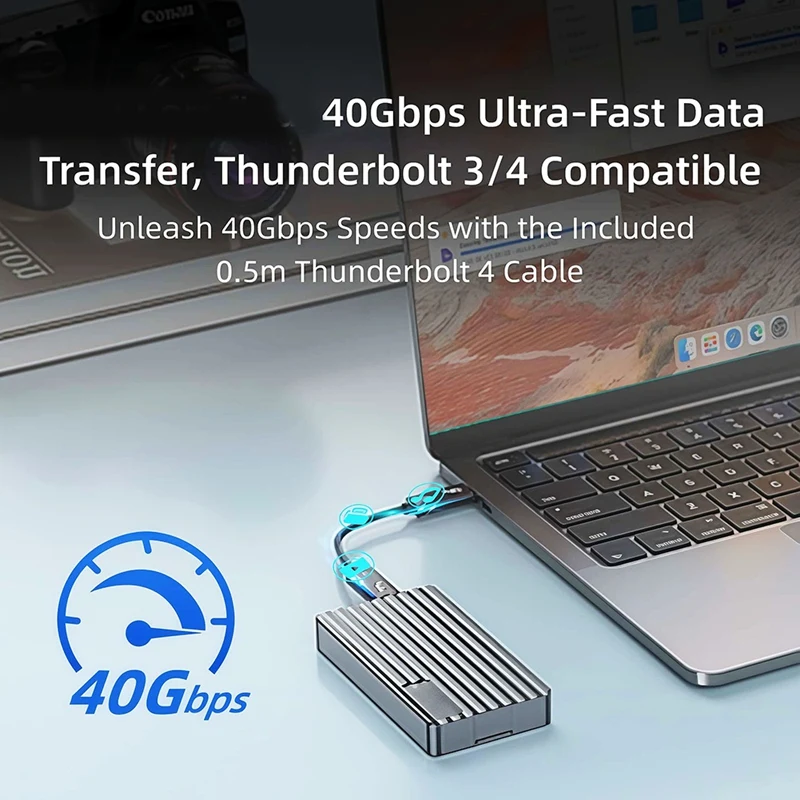Super Sale USB4 40Gbps M.2 NVMe Case M2 SSD Enclosure Compatible for Thunderbolt