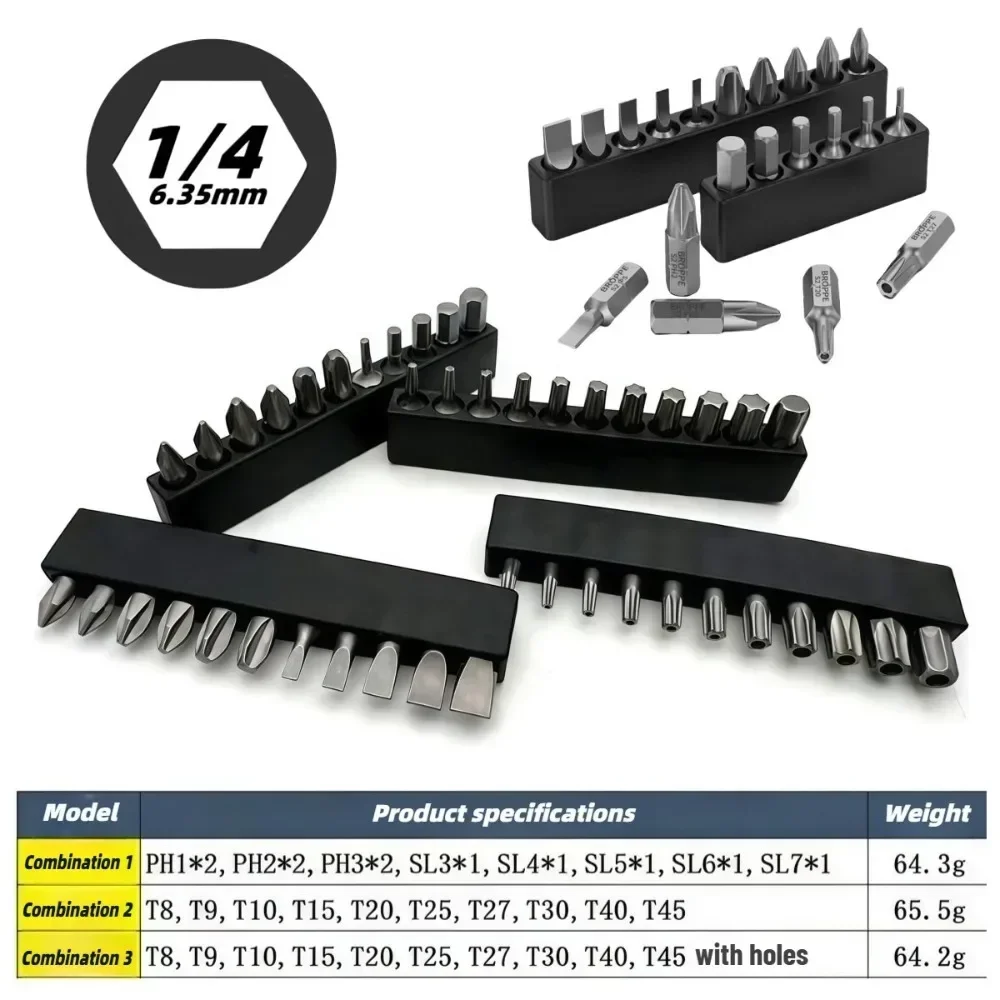NEW S2/CRV Screwdriver Bit Set 25mm Plum blossom Hex socket Cross Screwdriver head Power Drill Adapter Screw Driver Hand Tool