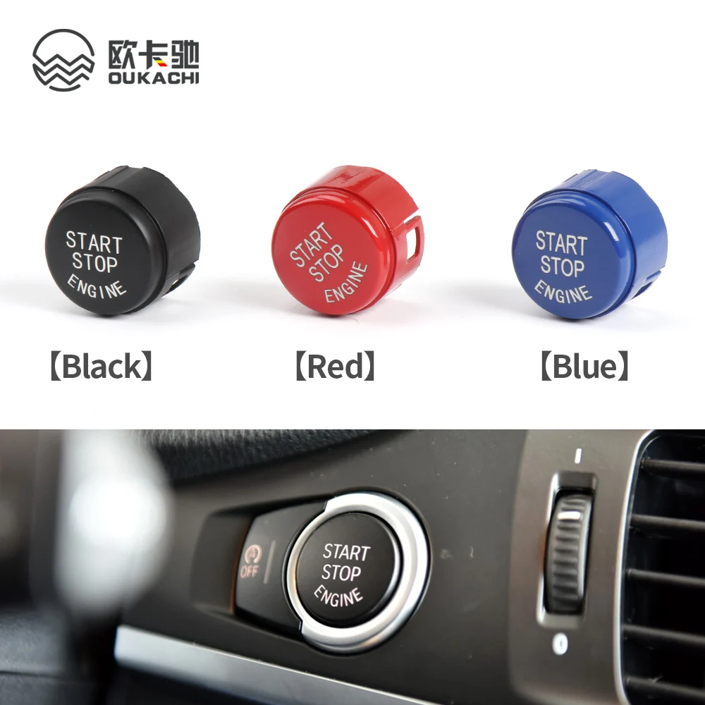 Start Stop Engine Push Button Switch Cover One Button Start Button One Button Start Switch  For BMW X3 F25 2011-2016