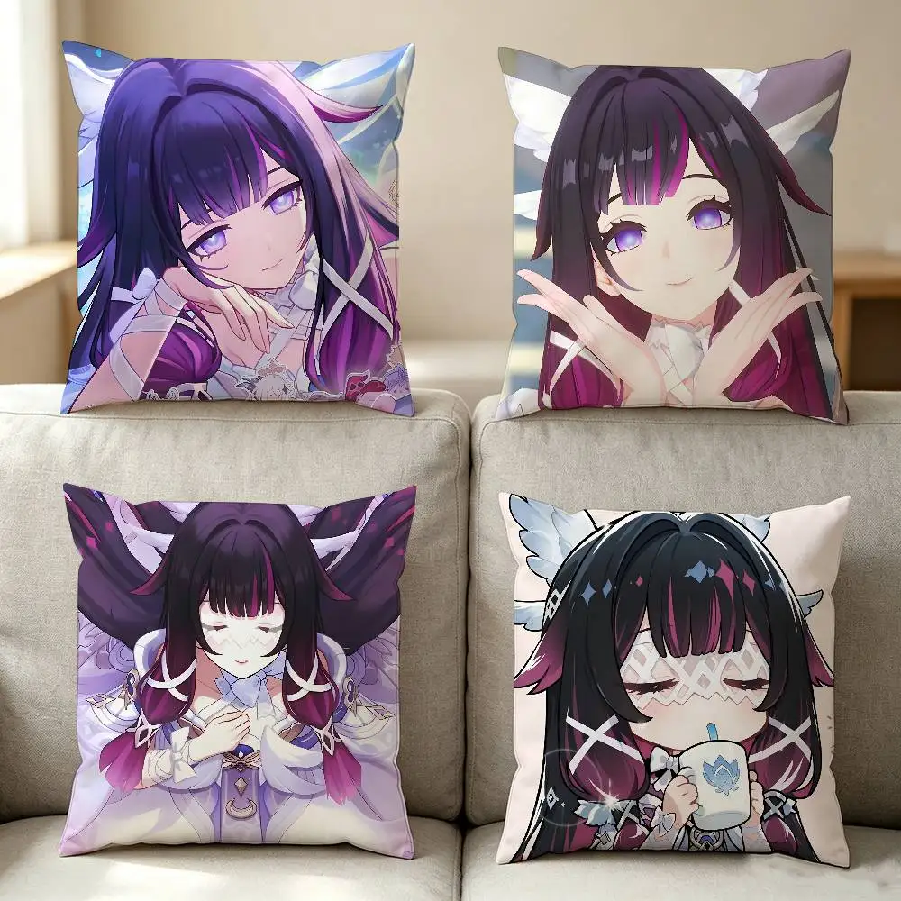 C-Columbina Throw Pillow Case 40x40cm Decoration DIY Square Chair Pillowcase Pad Cover