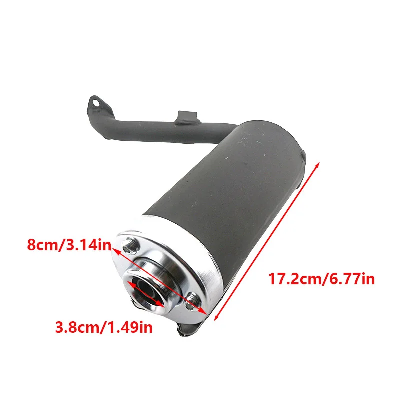 Universal anti scald cover electroplated  silver middle bend motorcycle exhaust pipe heat shield  49CC two-stroke muffler
