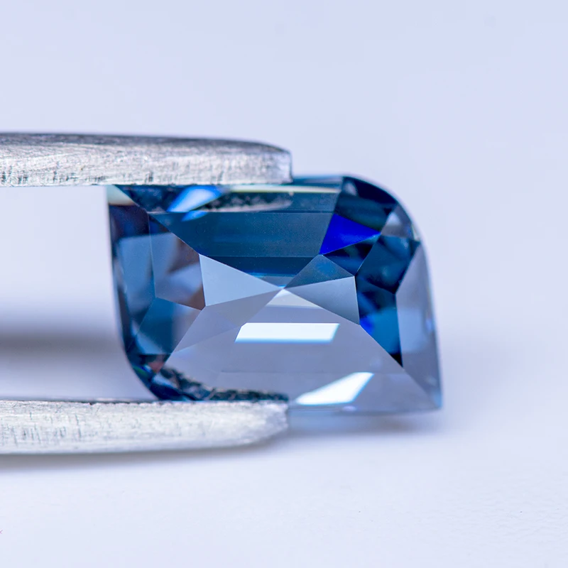 Lab Grown Diamond Moissanite Stone Primary Color Royal Blue Leaf Cut Gemstone for DIY Women Jewelry Making with GRA Certificate