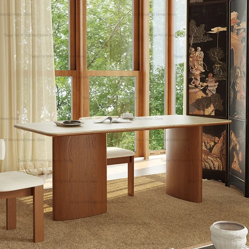 طاولات طعام حديثة للمطاعم بتصميم راقي على الطراز الإيطالي وطاولات طعام بسيطة وأثاث منزلي للمطبخ HBDT