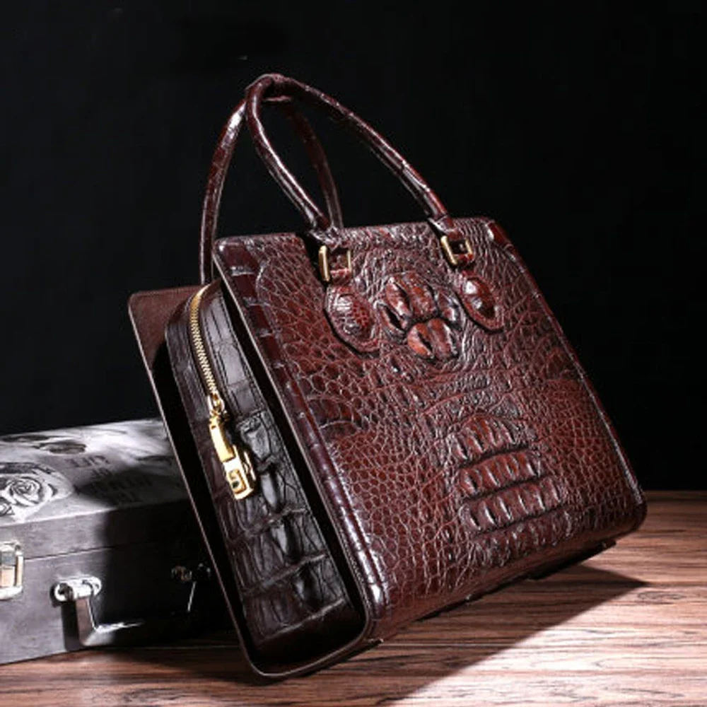 heimanba crocodile leather bag Men bags  male handbag  male bag business men briefcase  Combination lock male bag