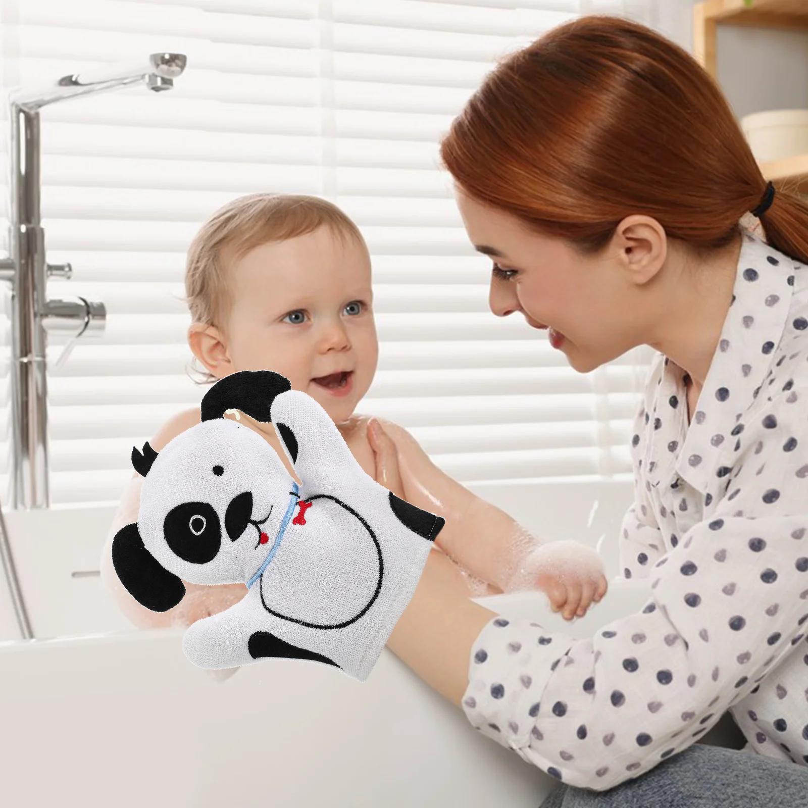 

Cartoon Bath Glove Adorable Kids Soft Washing Glove Gentle Scrubbing Mitt Toddler Bath Essential Body Exfoliator Cleaner