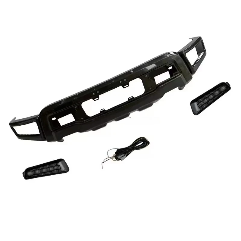 المصد الأمامي المعدل عالي الجودة مع ضوء LED لـ 18-20 لسيارة Ford F150 يتضمن مشابك Bodykit حالة جديدة مخصصة
