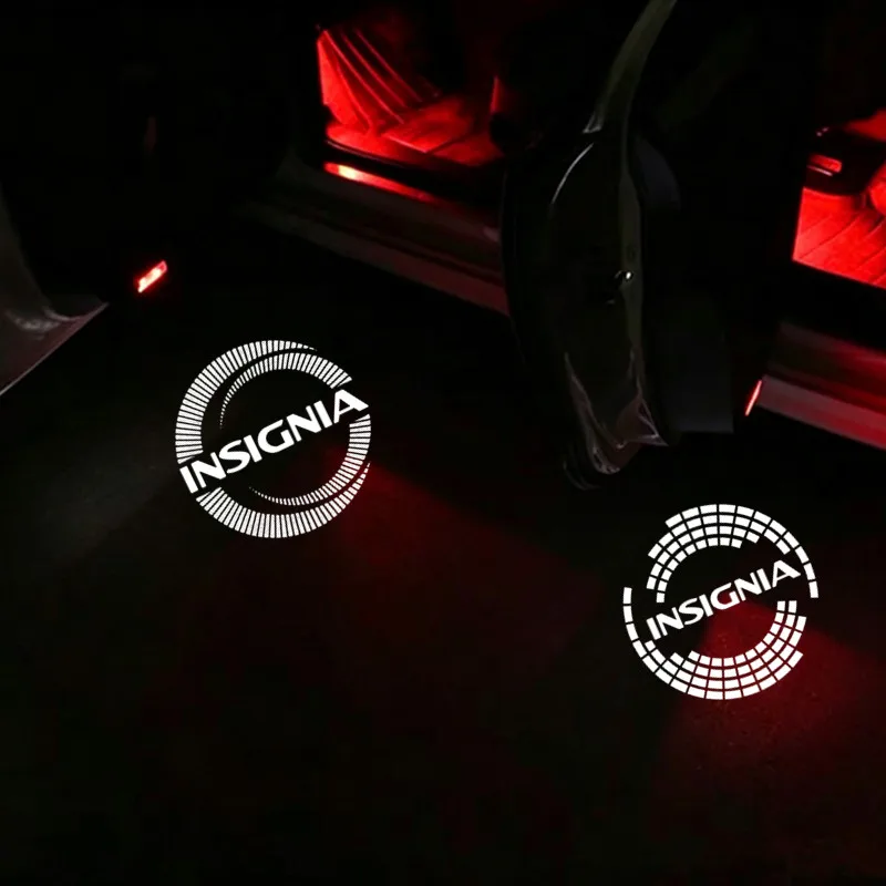 2PCS LED Projector show lamp tool Accessory For Opel Insignia 2009-2018 Canbus Error Free Ghost Shadow Projector Lamp