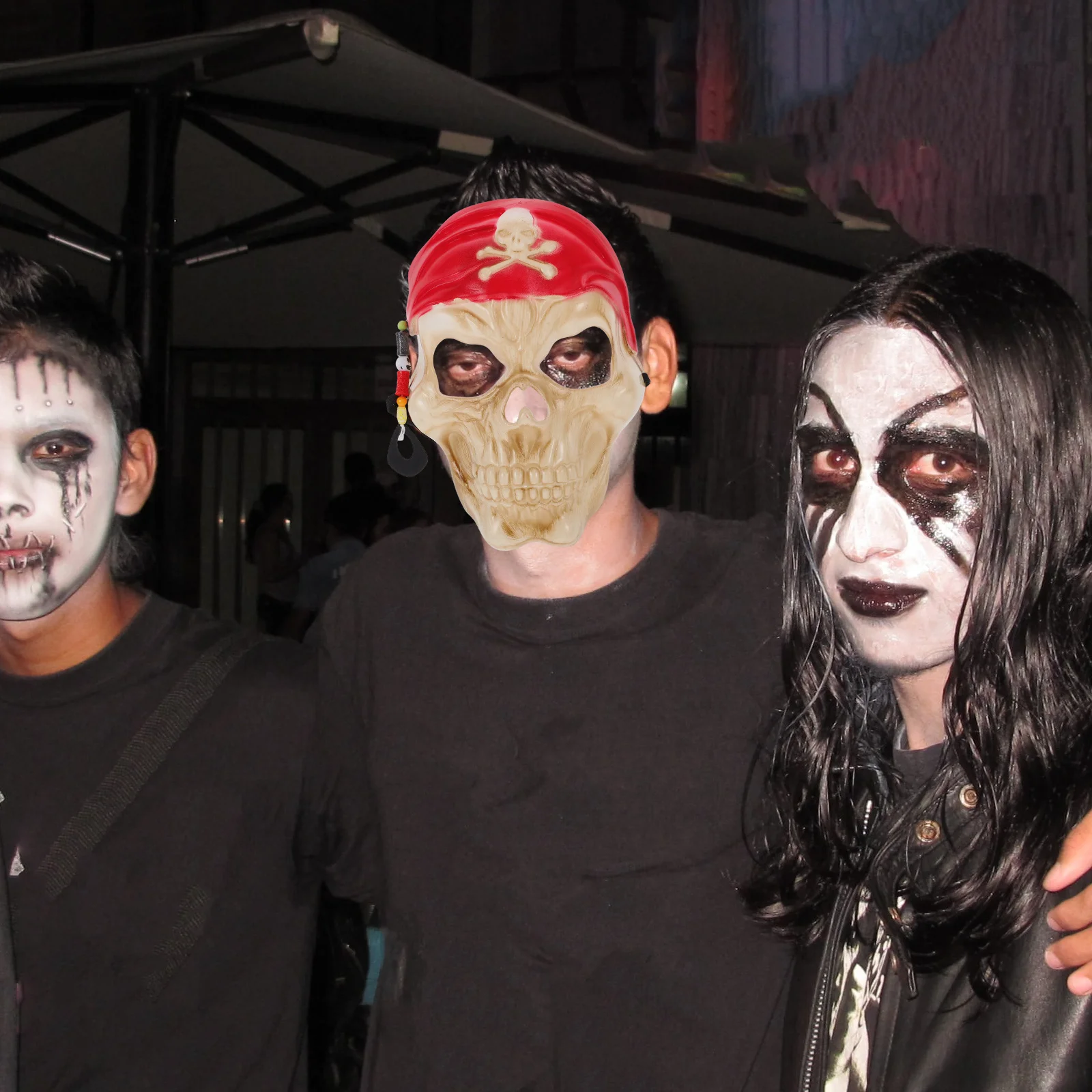 

1pc Skull Adjustable For Halloween Costume Party Masquerade Horror Face Skull Cosplay Mask Mask Decor Accessory