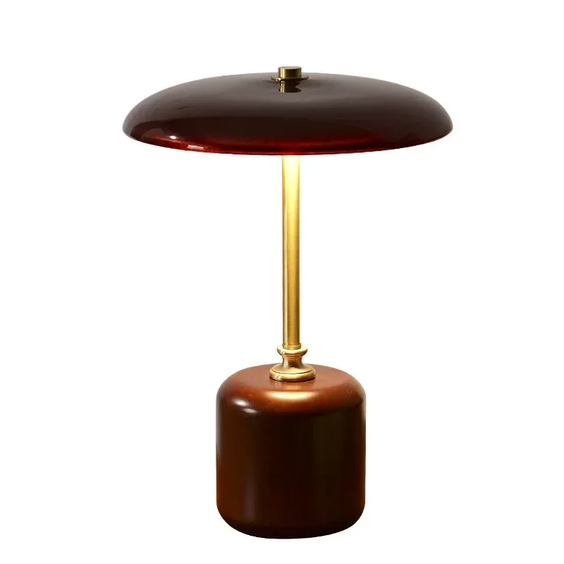 

American medieval table lamp, brass glass ambient table lamp