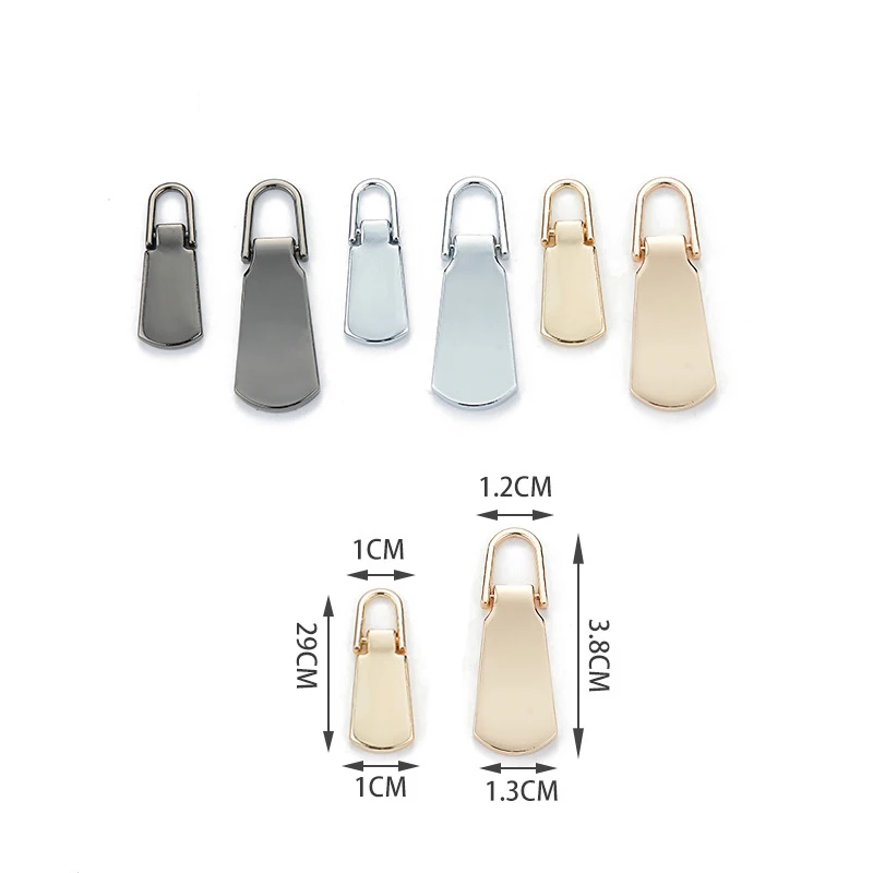 2/5pcs Metal Zipper Pull Tab Replacement Clothes Jacket Zipper Pull Luggage Suitcase Zipper Pull Card Detachable Zipper Pull Tab