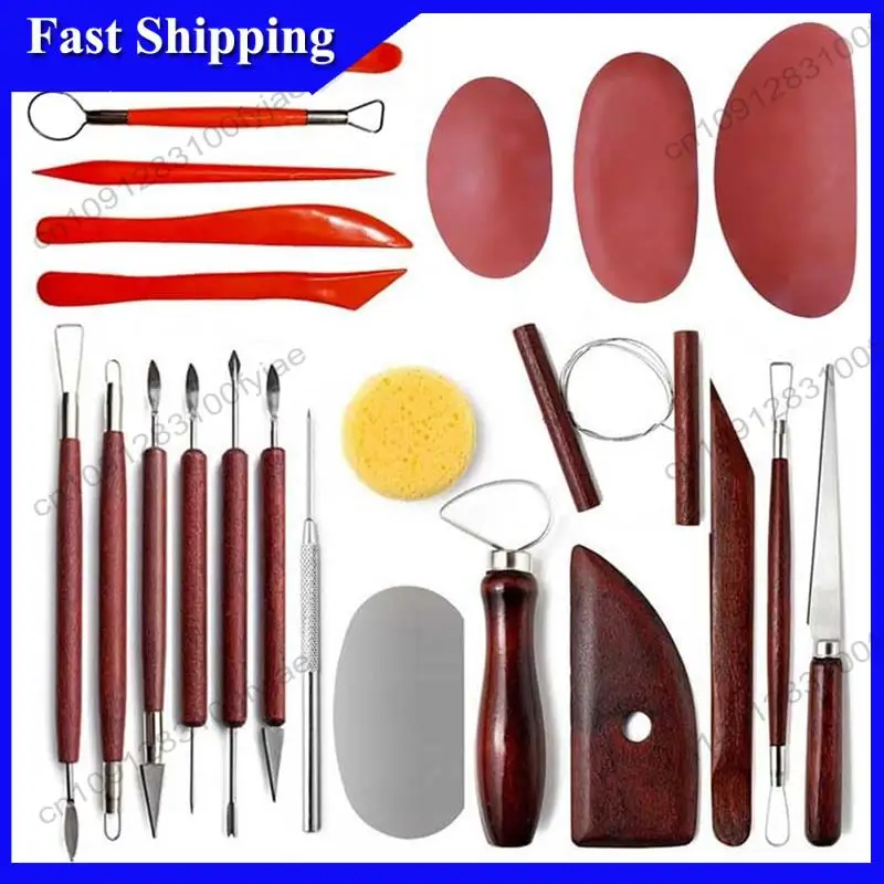 

-X07A Clay Sculpting Tools,23Pcs Pottery Tools Kit, Polymer Clay Tools,Pottery Ribs, Air Dry Clay Tools For Sculpting