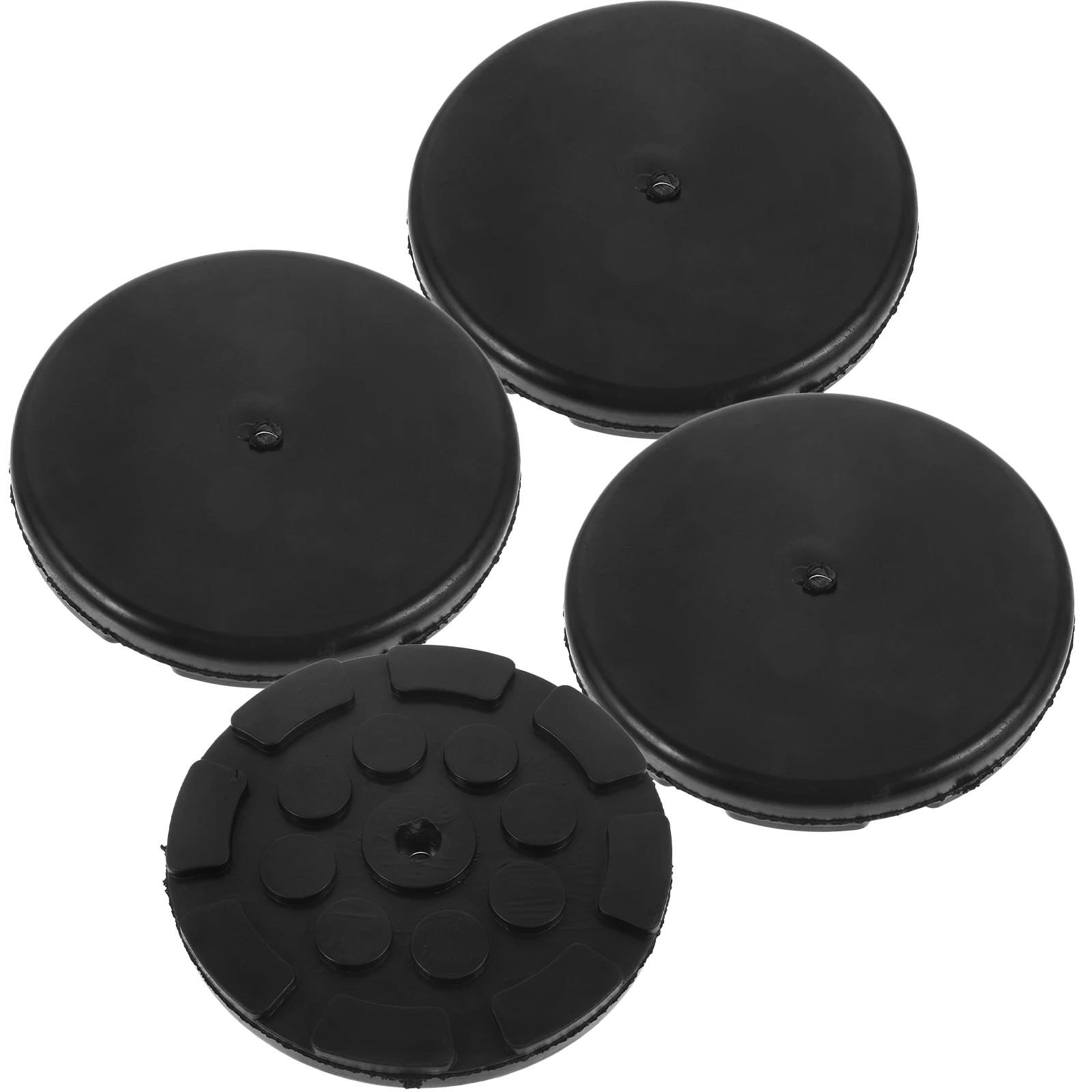 

4 Pcs Rubber Pad Tray Durable Anti Slip Jack Pads for Floor Vehicle Lifts Stabilizer Bottle Mat Protect Car Paint