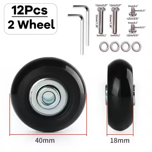 Silent Suitcase Wheels Rubber Trolley Luggage Casters High-Quality Durable Travel Bag Wheel Repair Accessories for Quiet Rolling - Image 11