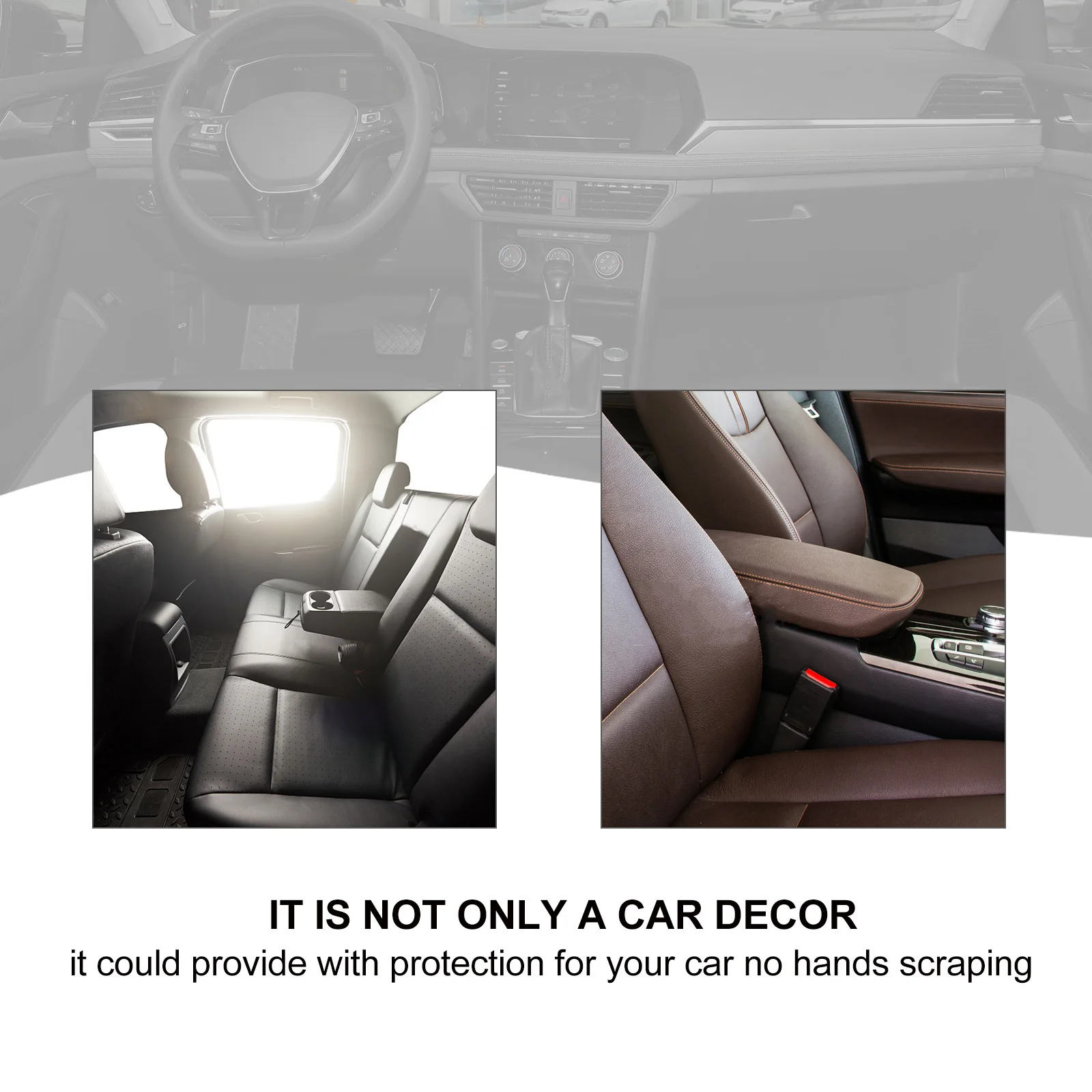 

1Pcs Car Armrest Cushion Rhinestone Luxury Auto Armrest Pad Universal Car Center Console Mat Practical Protector