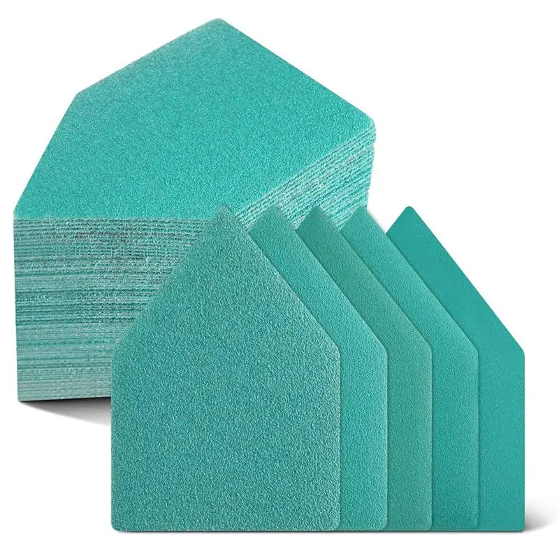 EYFL-50PCS Sanding Sheets 80/120/150/180/240 Grit(10 Each) For Detail Sanders- Triangle Sandpaper