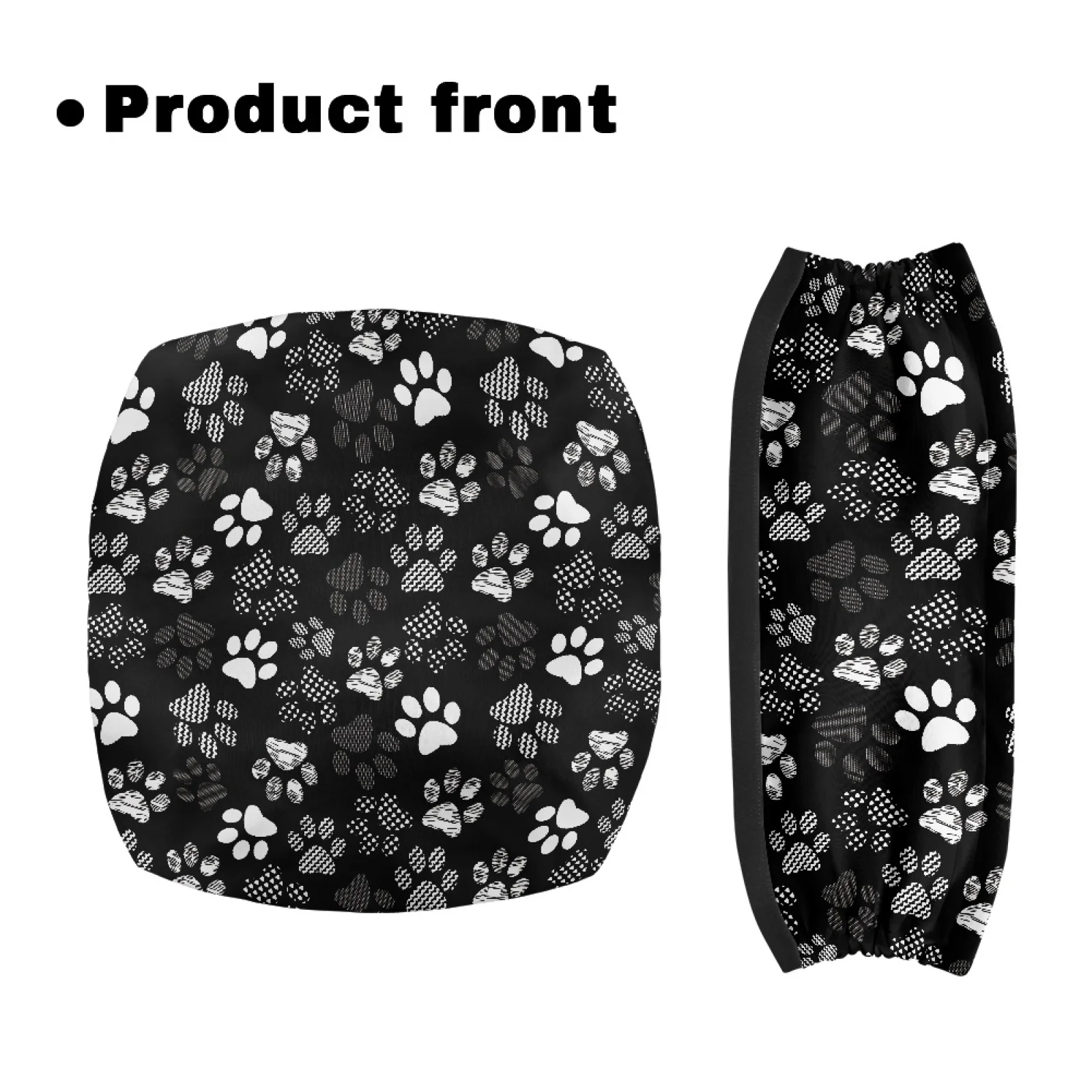 Coloranimal White Paw Print 2 Pieces Set Seat & Backrest Cover Set for Elderly Adults Rollator Seat Covers 2026 Trending
