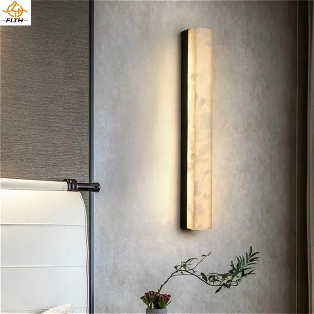 

Минимализм Бра Настенный Светильник Крытый Современный Роскошный Мраморный Светодиодный Свет Для Спальни Балкон Коридор Лампы Украшения Дома Настенное Освещение