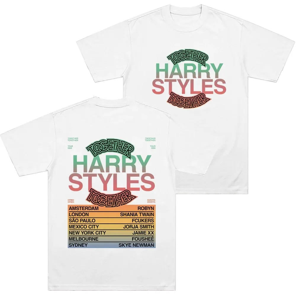 Harry Styles Together Tour 2026 Crew Neck Pure Cotton Comfortable Short Sleeve T-Shirt Fashion Men Casual Women and Men T-shirt