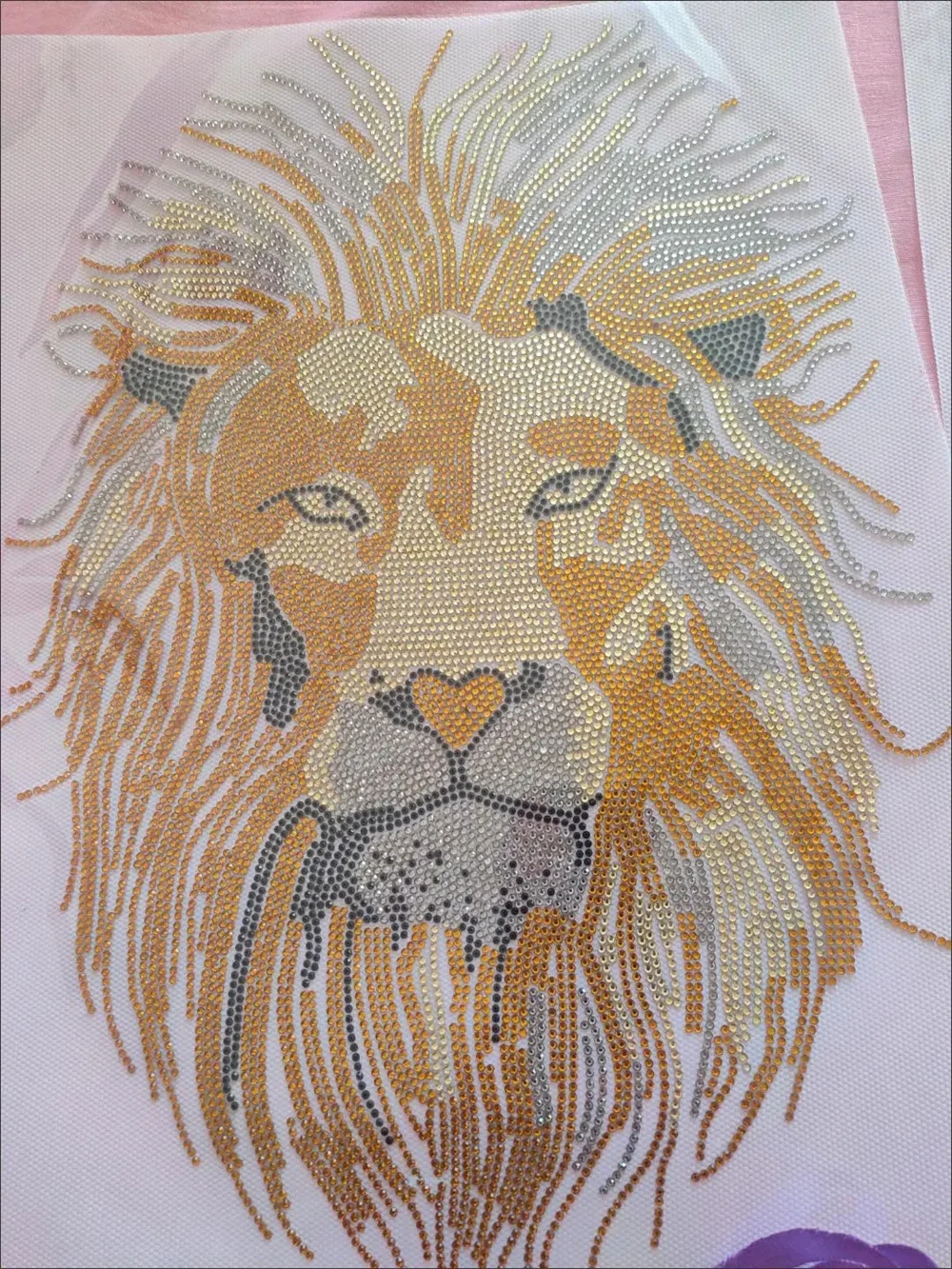 Lion exquisite shiny fashion large cloth paste hot diamond Sequin DIY clothes T-shirt decorative patch clothing accessories